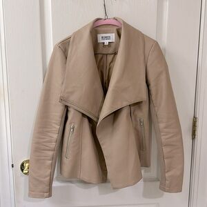 Steve Madden leather jacket size small one time used Tan Color.